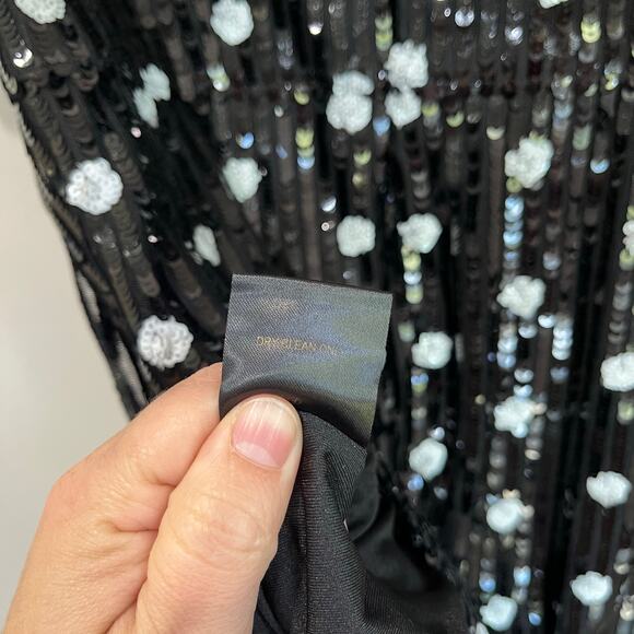 REVOLVE House of Harlow Black Sequin Polka Dot Mini Dress Party Cocktail Sz S - Picture 5 of 9